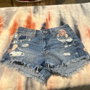 Embroidered American Eagle Jean shorts